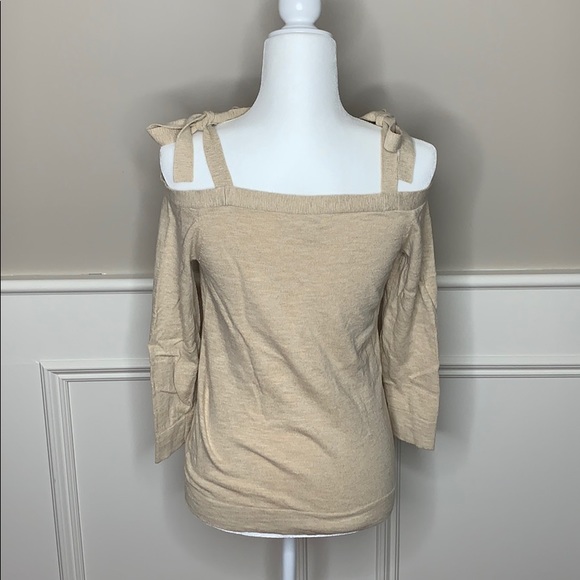 J. Crew Tie Shoulder Off-the-Shoulder Sweater - Picture 6 of 8